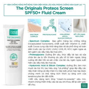 Alternative view of Kem chống nắng MartiDerm The Originals Proteos Screen SPF50+ Fluid Cream bảo vệ da, chống lão hóa 40ml