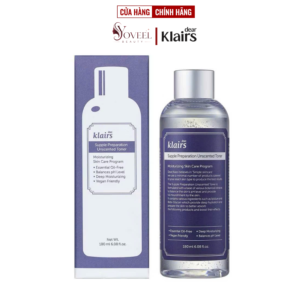 Nước Hoa Hồng Klairs Không Mùi Cấp Ẩm Klairs Supple Preparation Unscented Toner 180ml
