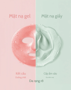 So sánh mặt nạ thạch và giấy