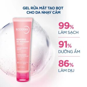 Alternative view of Gel rửa mặt tạo bọt cho da nhạy cảm Bioderma Sensibio Gel Moussant - 45ml