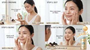 Các bước dùng kem chống nắng Anessa hiệu quả