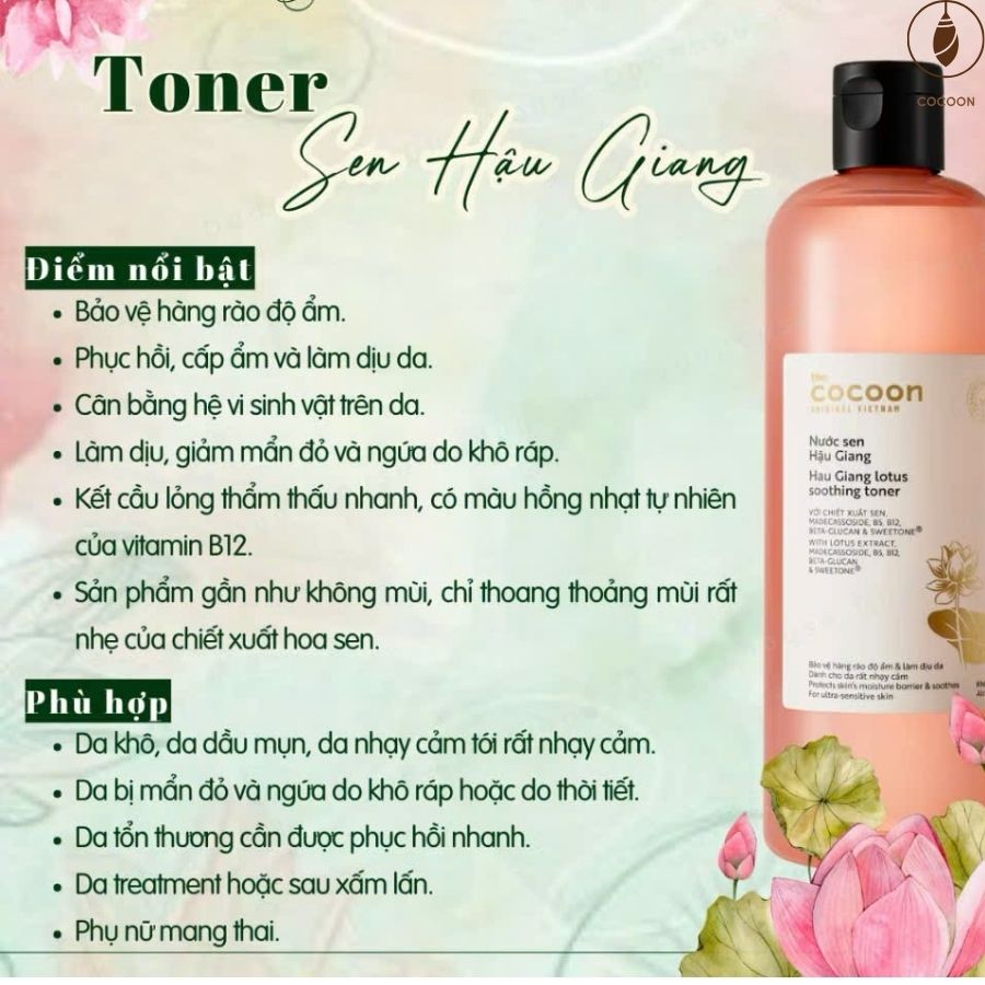 Toner Cocoon Nước Sen Hậu Giang - Chính hãng 100% - Ảnh 3